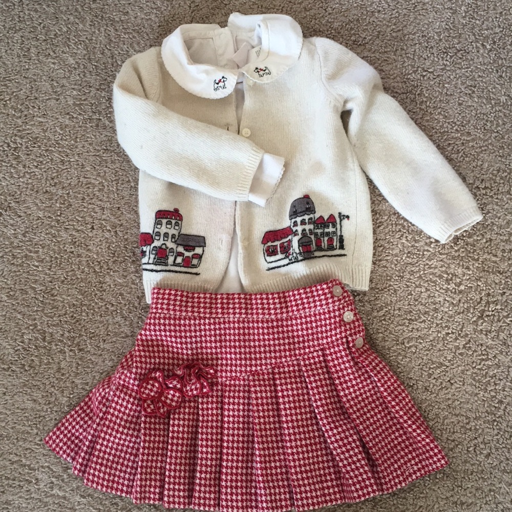Janie and Jack 3 piece skirt outfit.